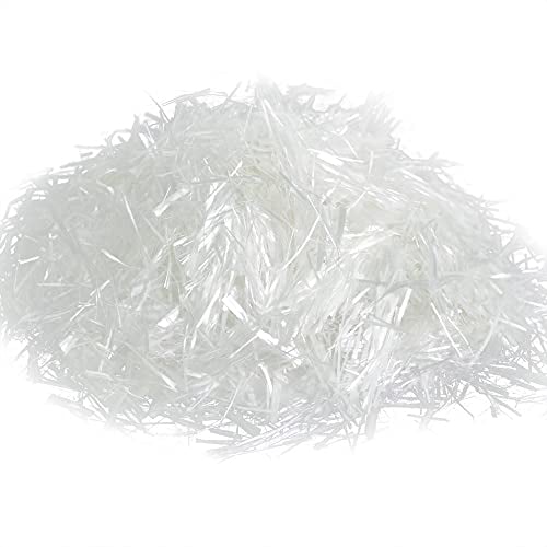UPTTHOW Fibre de verre pour mortier de ciment, béton, renforcement, anti-infiltration et anti-fissuration, mélange de ciment pour la construction, les murs, les sols de jardin, 19 mm - 0,5 kg