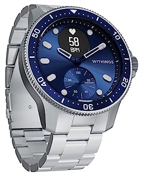 Withings Scanwatch - Montre Connectée Hybride avec ECG, Fréquence Cardiaque, SPO2 et Suivi du Sommeil, Montre Smartwatch Sport, Podometre Montre Connectee avec Chargeur