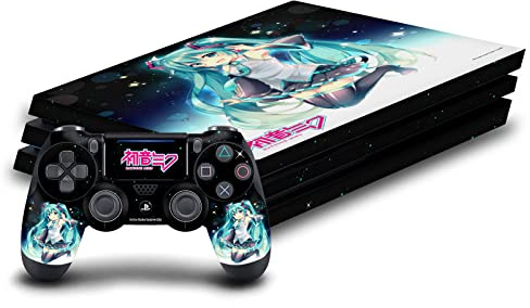 Head Case Designs Offizielle Hatsune Miku Nachthimmel Grafiken Vinyl Haut Gaming Aufkleber Abziehbild Abdeckung kompatibel mit Sony PlayStation 4 PS4 Pro Console and DualShock 4 Controller