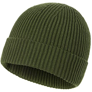 Zylioo XXL/3XL Strickmütze Für Großen Kopf, Wintermütze Beanie Mütze Mit Schirm, Übergroße Winter Warme Knit Cuffed Watch Cap