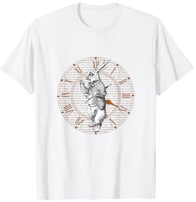 Weißes Kaninchen Vintage Uhr Steampunk T-Shirt T-Shirt