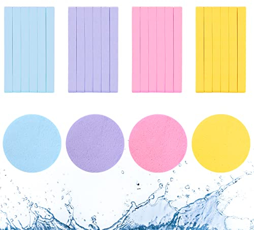 AUAUY 48 Stück Komprimierte Gesichtsschwämme, Weiche Reinigungsschwamm, Abschminken Schwamm Pads, Make-Up Waschschwamm Gesicht Reinigungs Schwamm für Gesichtsreinigung Peeling SPA Massage