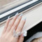 CEBOIC Faux Ongles, Long Coffin Press on Nails Bleu avec Décoration Ange, Kit Faux Ongles avec Colle Pour Femmes et Filles Tenues de Tous Jours et de Fête