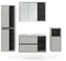 Vicco Badmöbel-Set Viola, Grau/Anthrazit, 4 Teile