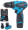 KATSU 12V Cordless Combi Drills Lithium-ion Drill Driver Screwdriver Accessories Set with 2 x 1.3Ah Battery and Charger, 10mm Keyless Chuck, for Home Improvement DIY Tasks