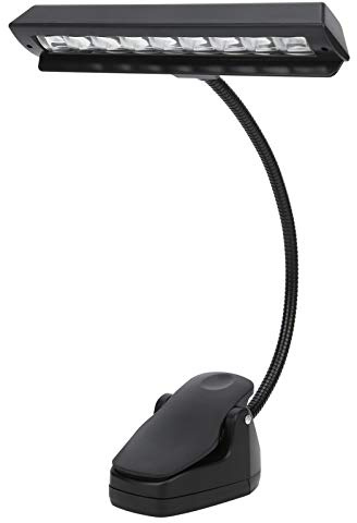 LiebeWH Notenpultleuchte LED Clip On Bügelbare USB Wiederaufladbare Schreibtischlampe Mit Zwei Helligkeitsstufen Für Musikpult Klavier und Basteltisch