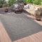 Paco Home Outdoor Teppich Wetterfest Balkon Küche Wohnzimmer Orientalisches Muster Vintage Optik Einfarbig 3D Modern, Grösse:120x160 cm, Farbe:Anthrazit 2
