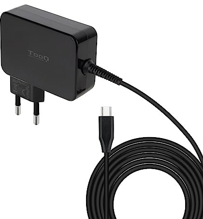 TOOQ TQLC-USBCGAN90PD - Caricabatterie per laptop USB C GAN 90W con PD 3.0, per MacBook/DELL/HP/Samsung/ASUS/Huawei Matebook/Xiaomi Air/Lenovo ThinkPad/Acer, nero