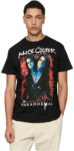 MERCHCODE Herren Mc771-alice Cooper Paranormal Splatter Adult Black Tee T-Shirt, Schwarz, M EU