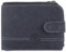 Wildzone Wild Amerikanische Geldbörse aus Leder für Herren, Schnappverschluss und Reißverschluss, RFID-Schutz für Karten, Maße 11,5 x 9,5 x 2 cm und Gewicht 82 g. Entworfen in Spanien., Jeansblau,