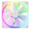 F120 140 RGB DUO 120 140mm double-sided aperture chassis water cooling fan (Color : F140 RGB DUO white 14CM single)