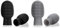 XKSOCT Trommel Dämpfer - 4 pcs Trommel Stumm Silikon Schlegel Stille Trainieren Tipps Schlagzeug Zubehör Stumm Ersatz Musik Instrumente Zubehör(Schwarz, Grau)