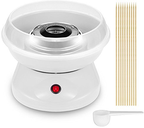 OHMG Zuckerwattemaschine Kinder,Retro Cotton Candy Machine Set,Zuckerwatte Maschine Mit Zuckerwatte Stäbchen und Messlöffel,Zuckerwattenmaschiene für Zuhause Kindergeburtstag Party,500 W