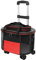 Liuyoyo Katzentransportbox mit Rollen, Haustiertransportbox für Katzen, Hunde, Tragbarer Haustier-Trolley, Kleine Hundetransportbox, Atmungsaktive Hunde- und Katzentransportbox mit Rollen,(Rot)