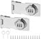 2PCS Password Hasp Locks, 3.8Inch Silver 90-180 Degree Cabinet Locks, Barn Door, Outdoor, Garden
