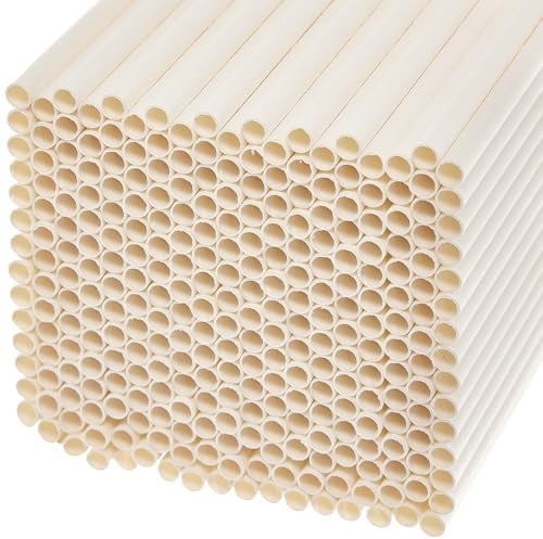 Baker Ross FN126 Papierstrohhalme - Packung mit 300, Biologisch abbaubare, wiederverwendbare Mehrzweck-Papierstrohhalme
