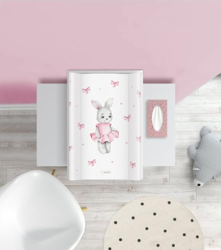 Baby Wickelauflage ohne Verstärkung Ballerina - 70X 47 cm - Wickelplatte für Babybett - Wickelaufsatz und Bettumrandung - Changing Mat Zubehör