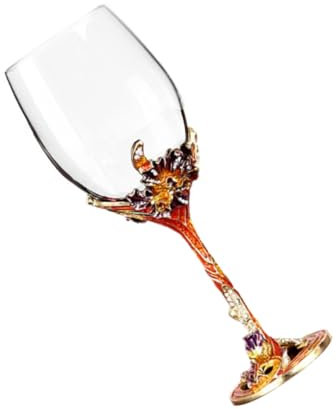 GREENADSCAPE Weinglas emailliert Weinbecher Whisky-Gläser Whiskey-Glaswaren Hochzeitskelch klare Weingläser hausbar kristallglas Trinkglas wassernapf Weinkelch Hochzeitsbedarf Kristallmaterial