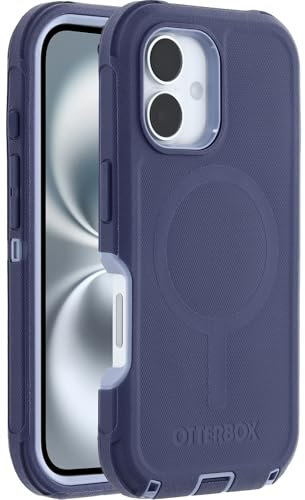 OtterBox Defender Series MagSafe Case for iPhone 16, Shockproof, Drop Proof, Ultra-Rugged, Protective Case, 7x Tested to Military Standard, Purple