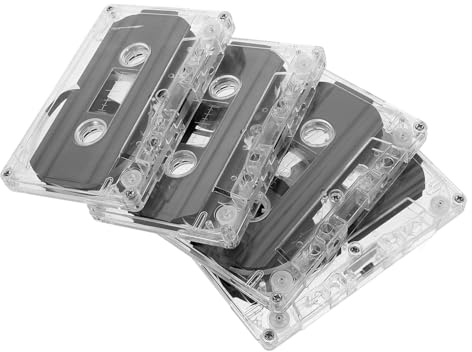 TOYANDONA Leere Kassette 4Er-Pack 30 Minuten Audiokassetten Mit Transparenter Kunststoffhülle Für Musik- Sprach- Und Aufnahmezwecke Ideal Für Retro-DIY Unterricht Und Überraschungsbotschaften