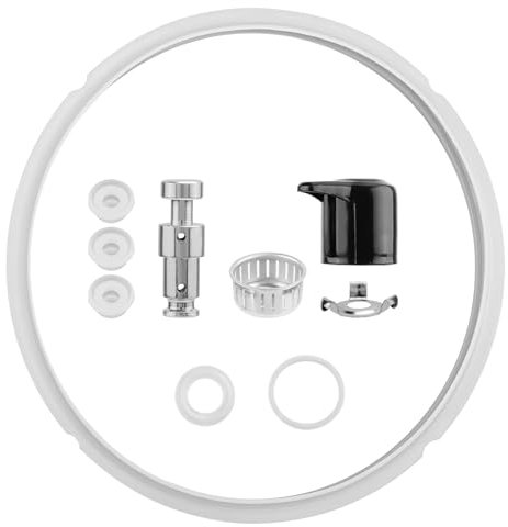 Gosknor Replacement Parts Set for Instant Pot Duo 5-Qt,6-Qt, Steam Release Handle, Float Pressure Valve and Anti-Block Shield Silicone Sealing Ring for Pressure Cooker Accessories