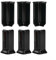 Lot de 6 blocs d'angle pour plinthe, 3 connecteurs intérieurs + 3 coins extérieurs, pour plinthes de 8 cm de hauteur, pour garniture murale de maison (M, noir)