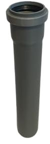 HT-Rohr DN 40 500 mm mit Dichtung Abwasserrohr Abflussrohr Grau PP Kunststoff Stärke 1,8mm | Abflußrohrsystem DN 40x500mm Ablauf | Kanalrohrsystem | komplettes HT-System