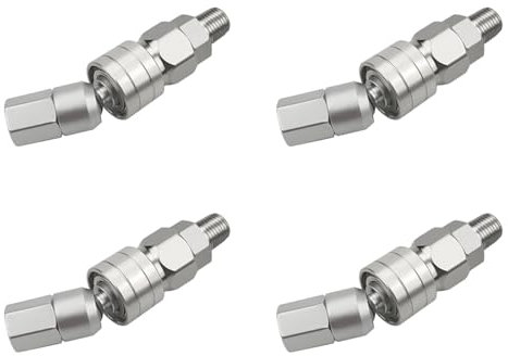 CENMEN 4X Gerader Airless- mit Drehbarem Anschluss Universal 360-SchnellkupplungsanschlüSse Luftschlauch-Schnellkupplung Airless-Farbspray