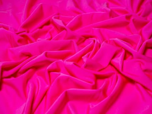 Minerva Core Range Activewear Tissu Lycra extensible Rose fluo Poids moyen et adapté à la couture Largeur environ 150 cm Vendu au mètre