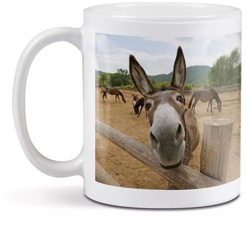 DV DESIGN 1 x Cheeky Donkey Mug - Horse Pony Animals Home Drinks Mugs Cup Kitchen Gift #45095