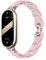 XIHAMA Bracelet compatible avec Xiaomi Smart Mi Band 8, bracelet en silicone avec boucle à anneau, bracelet de rechange pour montre intelligente Mi Band 9 pour femme (Pink)