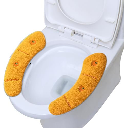 Padded Toilet Seat Cover, Soft Cushion Toilet Seat Heated with Handle, Rod-On Reusable Toilet Seat Cushion for Bathroom