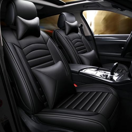 JoyRozTek Autositzbezüge Für Hyundai i20 | PU Leder Komplettset Auto-Schonbezüge, Airbag-freundlich, Autositzbezug Set& Kopfstützenbezügen