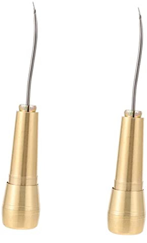 HOODANCOS 2 Piezas herramienta de zapatero para zapatos de coser Arreglar herramientas de zapatero punzón de costura acero