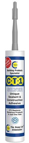 C.T.1 Sealant & Construction Adhesive – Silver, 290ml Cartridge | Universal Hybrid Polymer, Waterproof – Anti-Mould – Paintable – Non-Toxic – Indoor & Outdoor Use | Replaces Silicone & PU Sealants