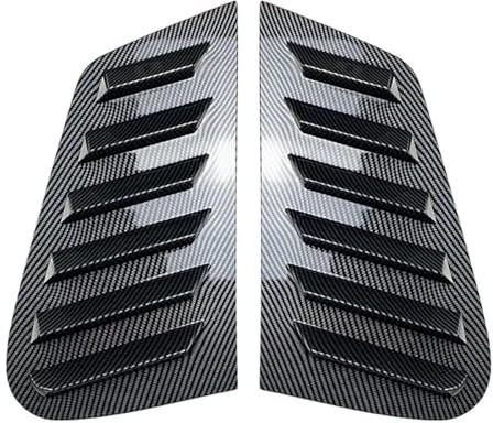 Heckscheiben Seitenspoiler Für VW Für Polo 9N 2001 2002 2003 2004 2005 2006 2007 2008 2009 Heckscheibe Dreieckige Jalousie Dekorativer Rahmen(Carbon Fiber Look)
