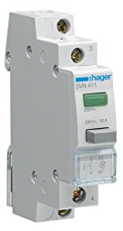 Hager SVN411 Taster 1S grün m.LED-Melde- leuchte 16A 250V