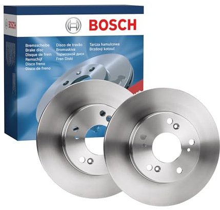 Bosch BD1524 Brake Disc Set - 262 mm Vented Discs - Front Axle - ECE-R90 Certified - Good Cooling, Reliable Braking, Corrosion Protection - 1 Set of 2 Discs