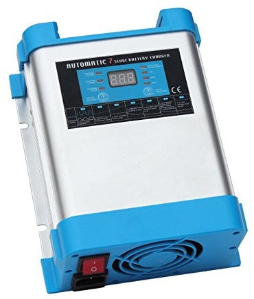 40A 12V intelligent automatic multi-stage mains battery charger with a power supply function, for safe unattended charging of a 12V battery or battery bank from 230V AC mains