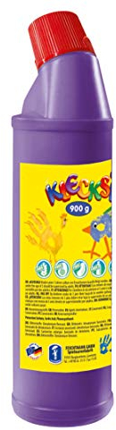 Feuchtmann 633.060-16 - KLECKSi Fingermalfarbe in Flasche, ca. 900 g, lila, hochwertige Farbe für Kinder ab 2 Jahren, ideal für Kindergarten, Kita, Schule und Hort zum kreativen Spielen