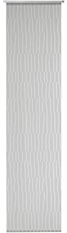 Deko Trends Schiebevorhang mit Alupaneelwagen und Beschwerungsstange, Polyester, Mittelgrau, 245 x 60 cm