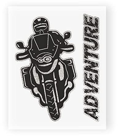 4R Quattroerre.it 6330 Super geformter Aufkleber Adventure Motorrad Abenteuer, 10 x 12 cm