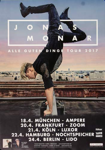 Jonas Monar - Alle Guten Dinge, Tour 2017 » Konzertplakat/Premium Poster | Live Konzert Veranstaltung | DIN A1 «