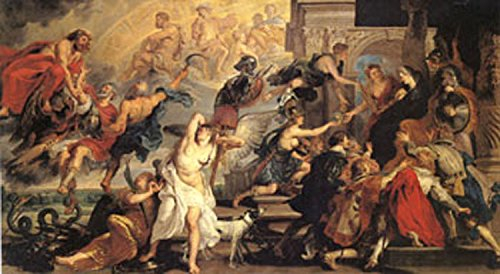 Apotheosis of Henry IV,Peter Paul Rubens,80x40cm
