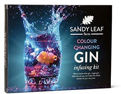Sandy Leaf Farm Gin Making Kit – 5 Bottle, Colour Changing Infusing Kits – Valentine's Day Gift Gin Gift Sets for Men and Women - Novelty Gifts