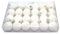 DARO DEKO Weihnachtskugel Schneeball mit Glitzer Ø 6 cm - 24 Stück