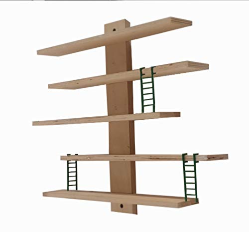IKEA Wandregal LUSTIGT Kinderzimmer-Regal aus massivem Holz - 37x37cm