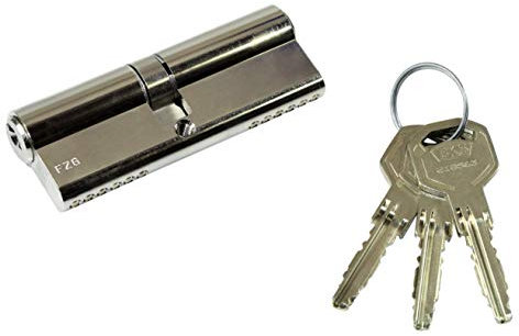 BKS FZG Profilzylinder Livius Serie WS50 mit Freilauffunktion, mit Wendeschlüssel, incl. Bohrschutz und Pickingschutz, Baulänge: 45/75 mm mit Not- und Gefahrenfunktion