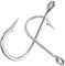 Tuna Shark Fishing Hooks 10pcs/lot Stainless Steel Big Game Sharp Fish Hook Round Bend Ringed Eye Saltwater 7691 Tuna Bait Fishhooks (8/0-10pcs)