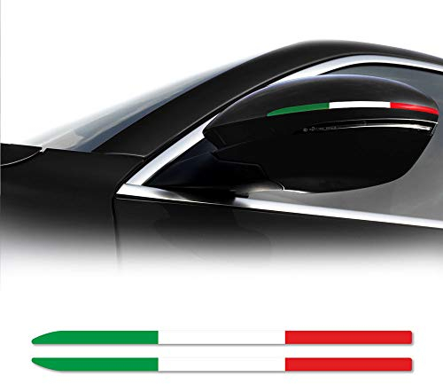 4R Quattroerre.it Streifen Klebestreifen dreifarbig Italien kompatibel mit Spiegeln Alfa Stelvio